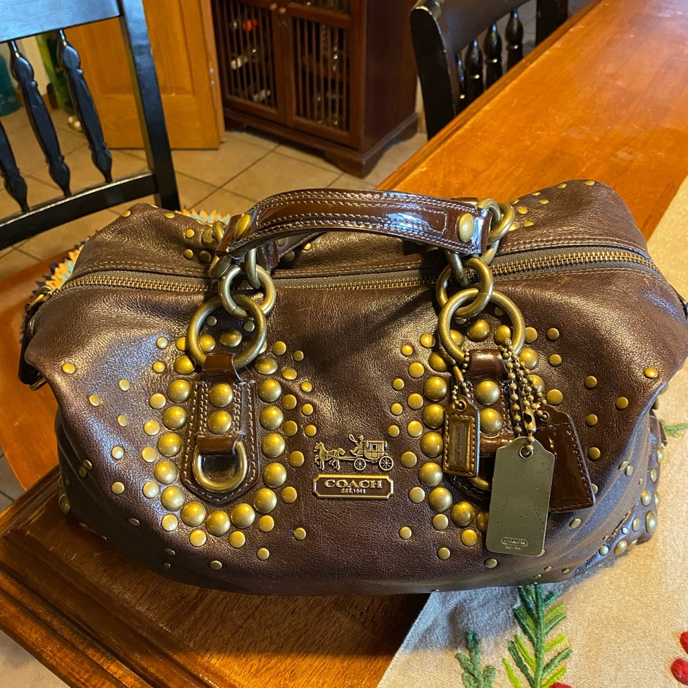 Coach Studded Large Sabrina Satchel—RARE but NOT perfect!  Gently Used